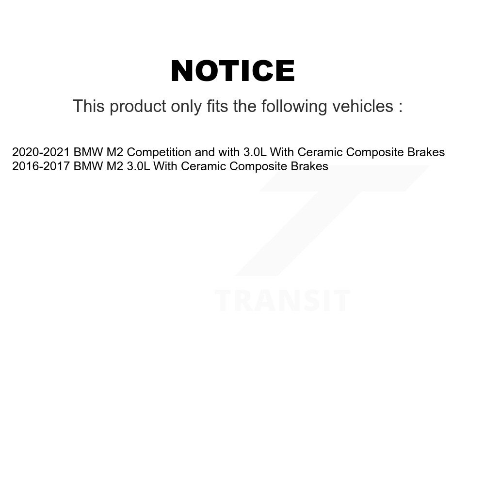 Front Rear Ceramic Disc Brake Pads And Wear Sensors Kit (7Pc) For BMW M2 KTW-100811 - Image 2
