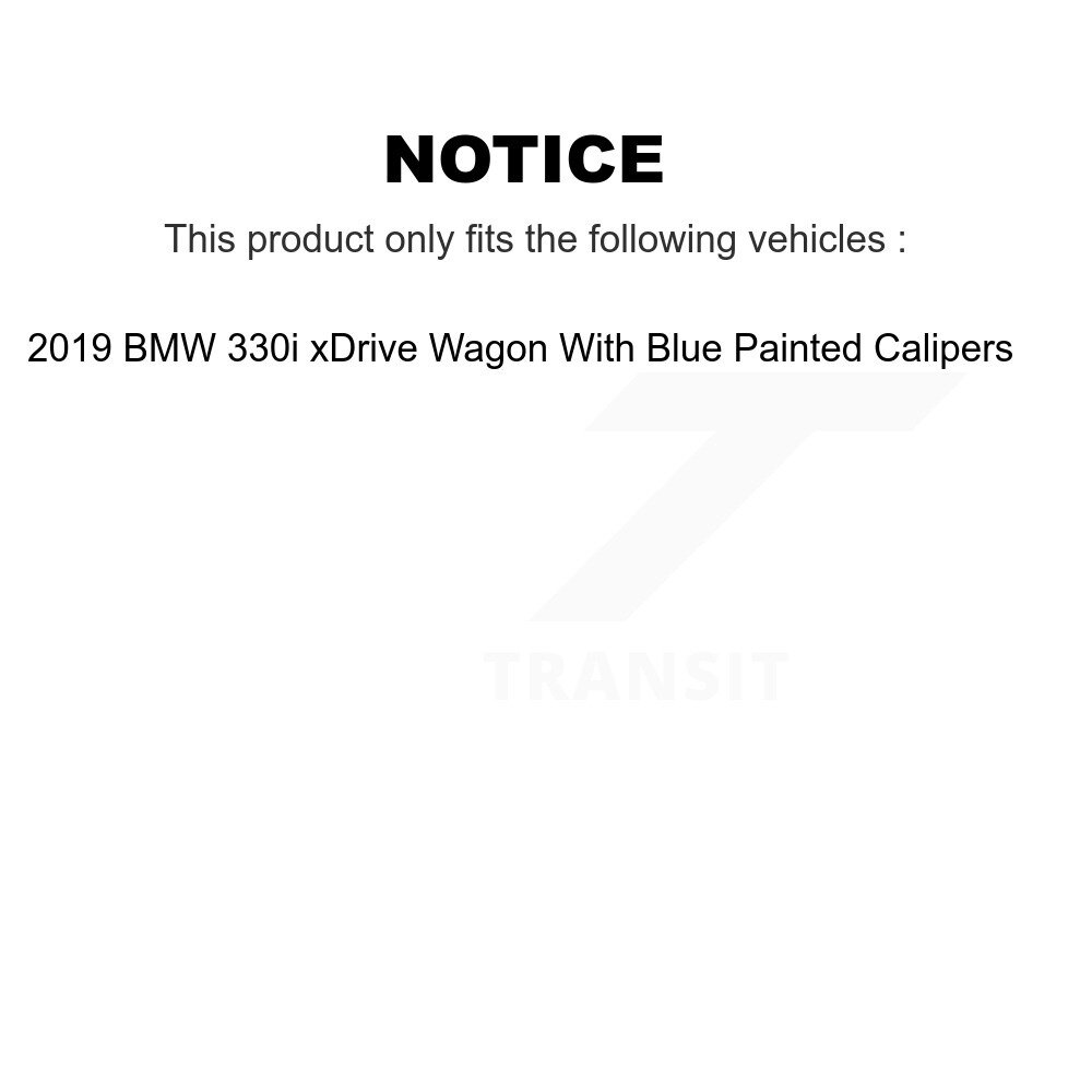 Front Rear Ceramic Disc Brake Pads & Wear Sensor Kit (7Pc) For 2019 BMW 330i xDrive Wagon KTW-100813 - Image 2