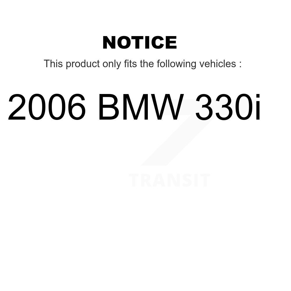 Front Rear Ceramic Disc Brake Pads And Wear Sensors Kit (7Pc) For 2006 BMW 330i KTW-100815 - Image 2