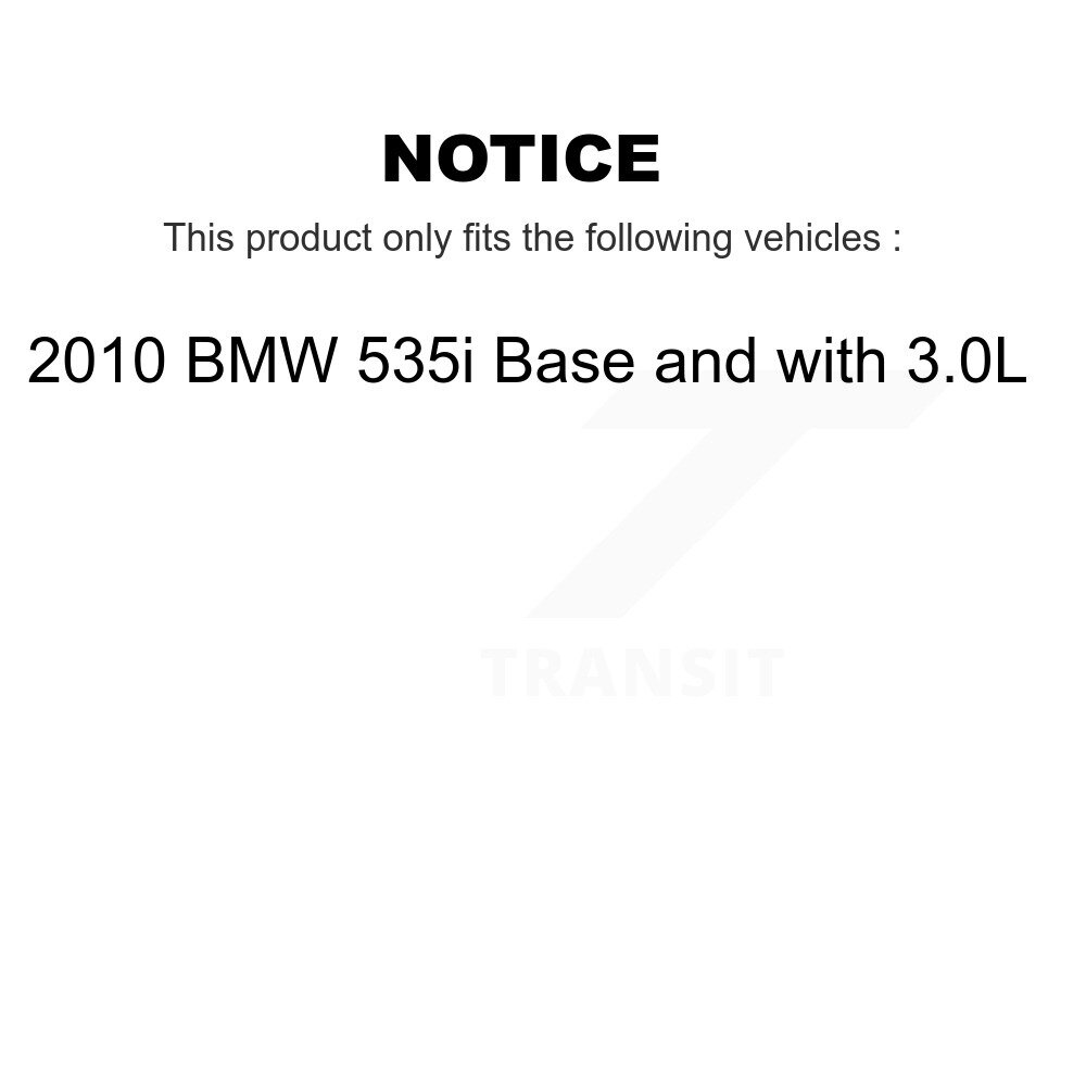 Front Rear Ceramic Brake Pad Extra Wear Sensor Kit (7Pc) For 2010 BMW 535i Base with 3.0L KTW-100850 - Image 2