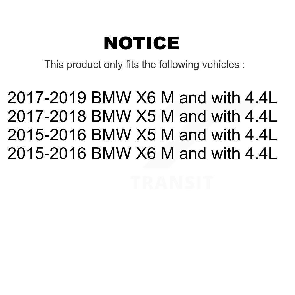 Front Ceramic Disc Brake Pads And Wear Sensors Kit For BMW X5 X6 M with 4.4L KTW-100929 - Image 2