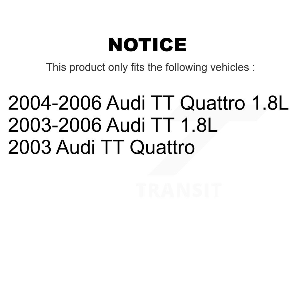 Front Ceramic Disc Brake Pads And Extra Wear Sensors Kit For Audi TT Quattro KTW-100995 - Image 2