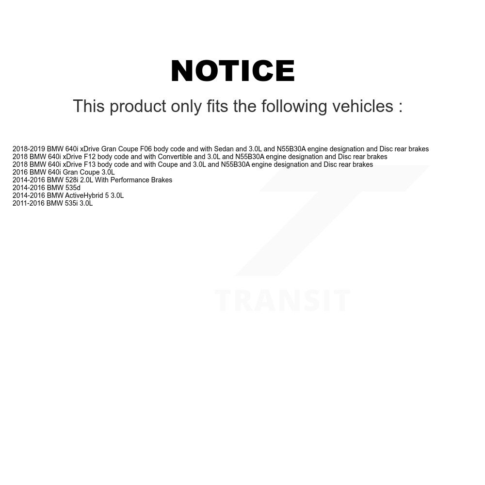 Front Ceramic Brake Pad & Wear Sensor Kit For BMW 535i 640i Gran Coupe xDrive 528i 535d 5 KTW-101024 - Image 2
