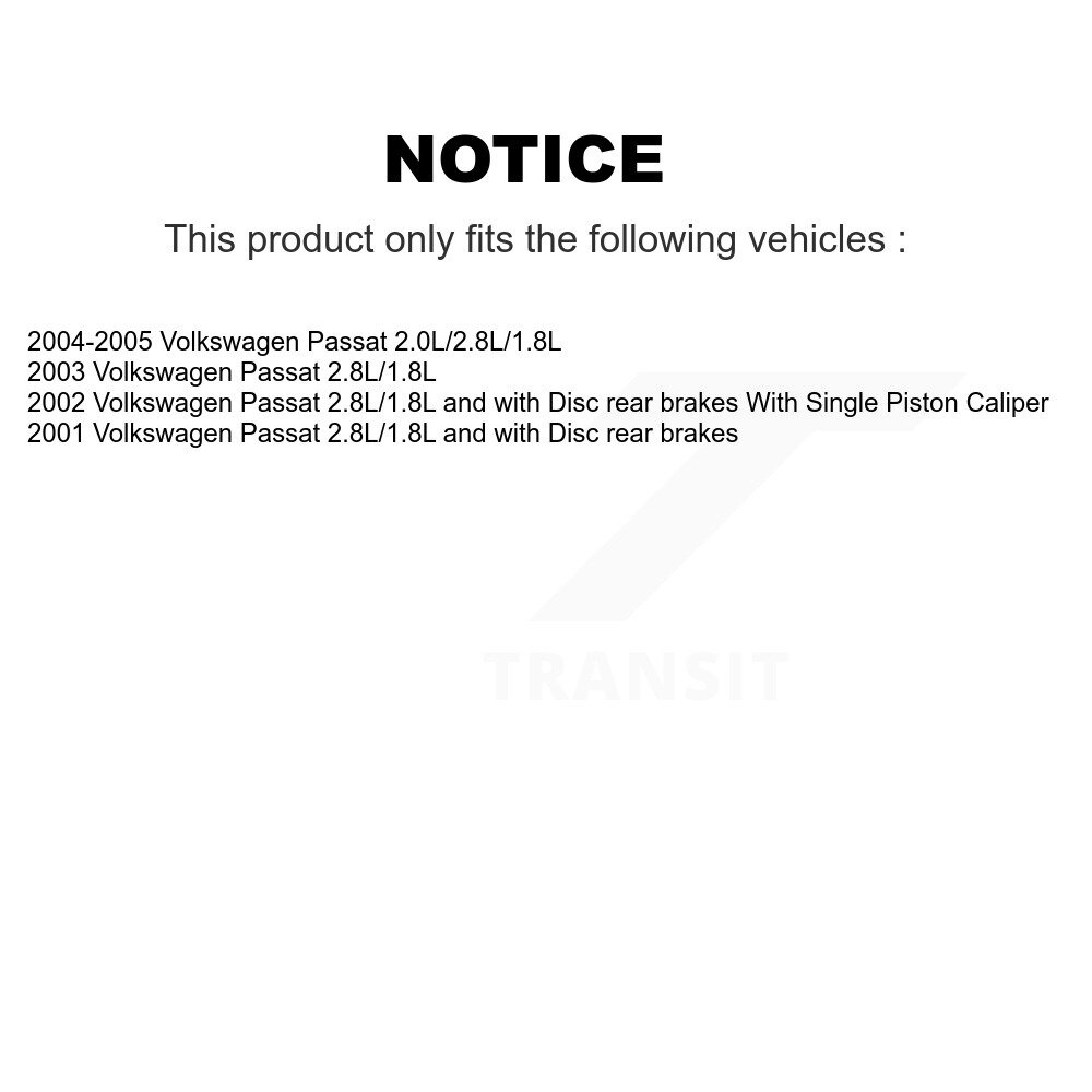 Front Ceramic Disc Brake Pads And Extra Wear Sensors Kit For Volkswagen Passat KTW-101049 - Image 2