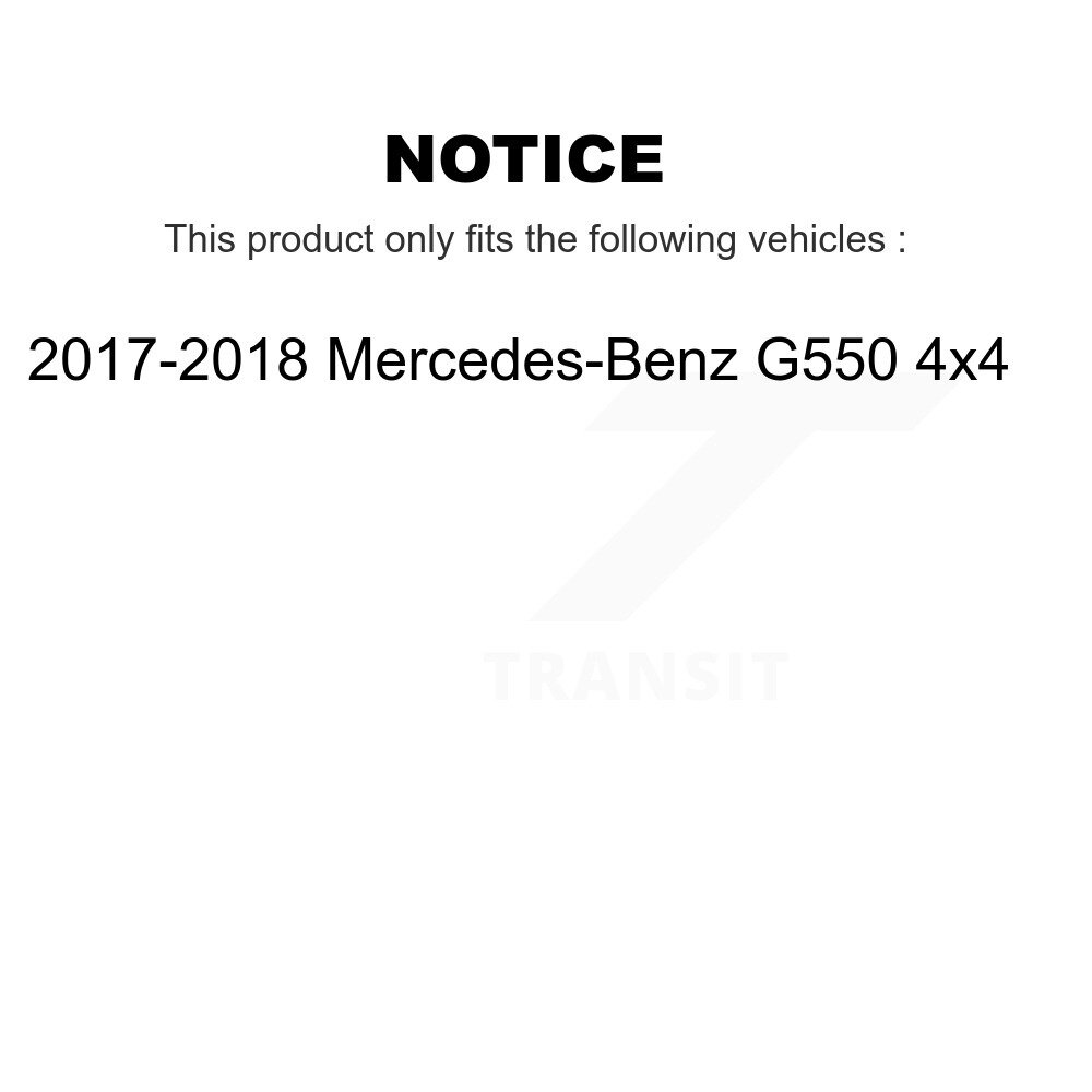 Front Ceramic Disc Brake Pads And Wear Sensors Kit For 2017-2018 Mercedes-Benz G550 4x4 KTW-101062 - Image 2