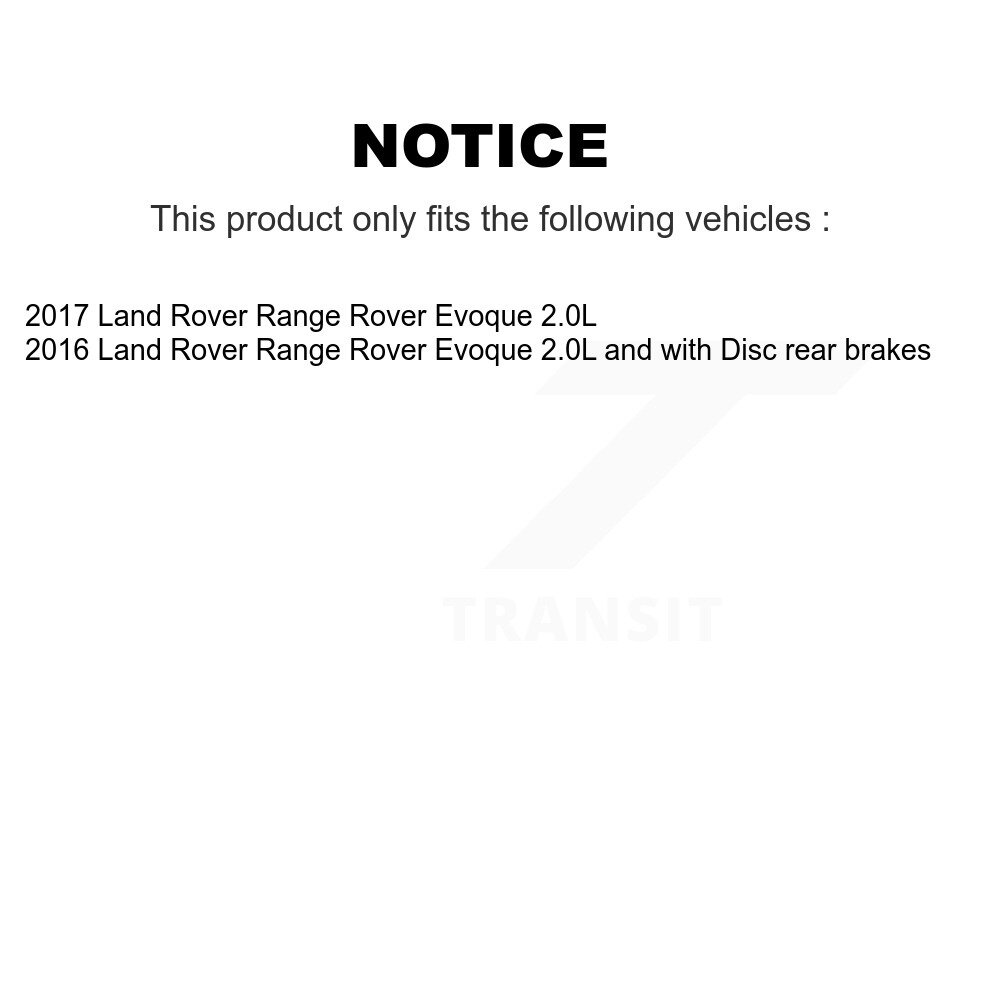 Rear Ceramic Disc Brake Pads And Wear Sensors Kit For Land Rover Range Evoque KTW-101094 - Image 2