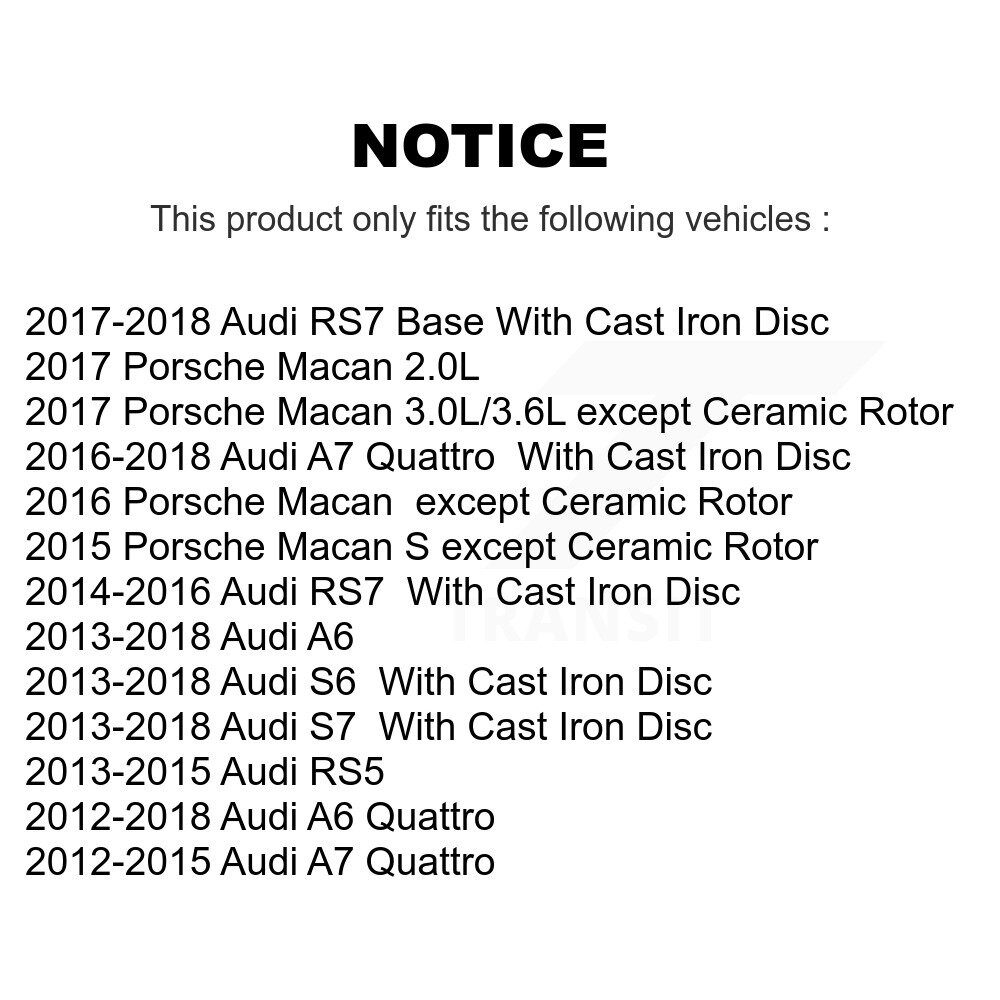 Rear Ceramic Brake Pad Wear Sensor Kit For Audi Porsche Macan A6 Quattro A7 RS5 S6 RS7 S7 KTW-101097 - Image 2
