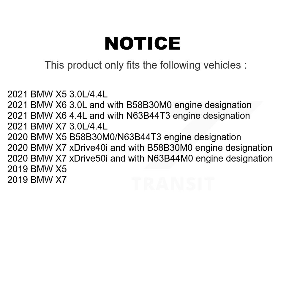 Rear Ceramic Disc Brake Pads And Wear Sensors Kit For BMW X5 X7 X6 KTW-101112 - Image 2