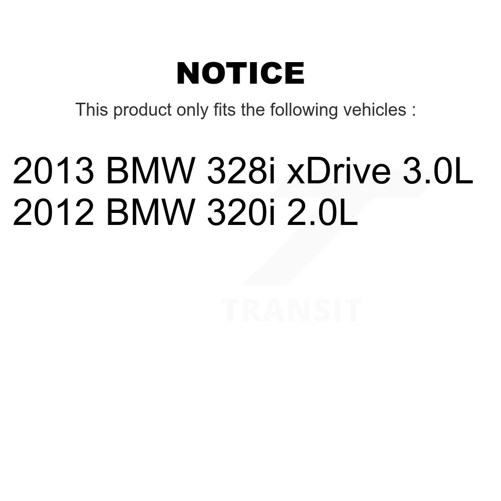 Rear Ceramic Disc Brake Pads And Wear Sensors Kit For BMW 328i xDrive 320i KTW-101135 - Image 2