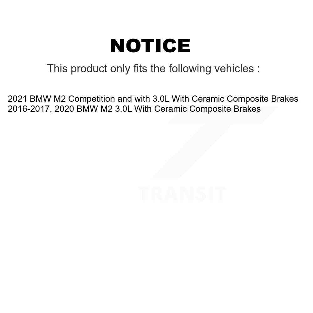 Rear Ceramic Disc Brake Pads And Wear Sensor Kit For BMW M2 With Composite Brakes KTW-101136 - Image 2