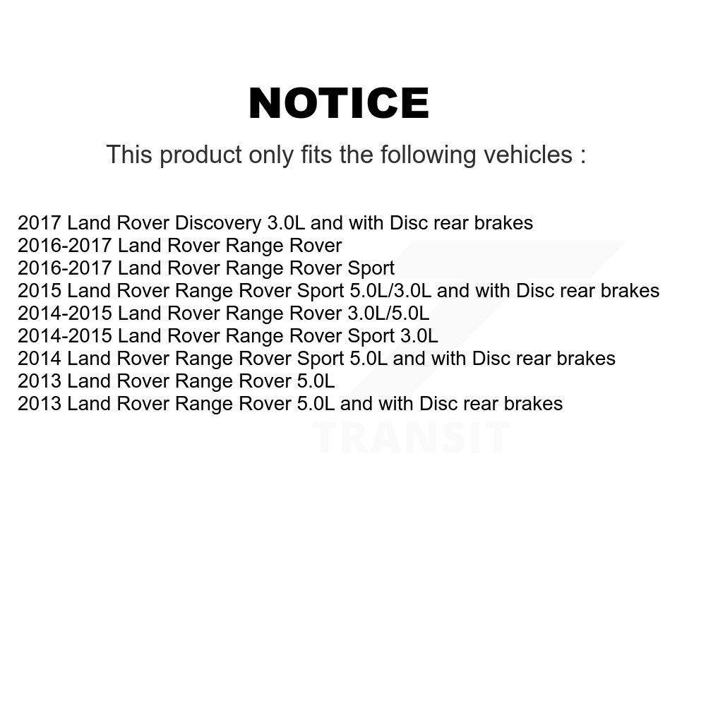 Rear Ceramic Disc Brake Pads And Wear Sensors Kit For Land Rover Range Sport Discovery KTW-101155 - Image 2