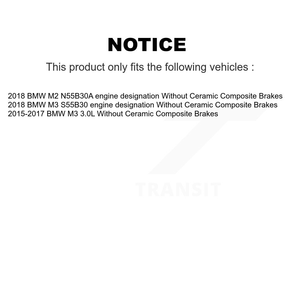 Rear Ceramic Brake Pad And Wear Sensor Kit For BMW M3 M2 Without Composite Brakes KTW-101164 - Image 2