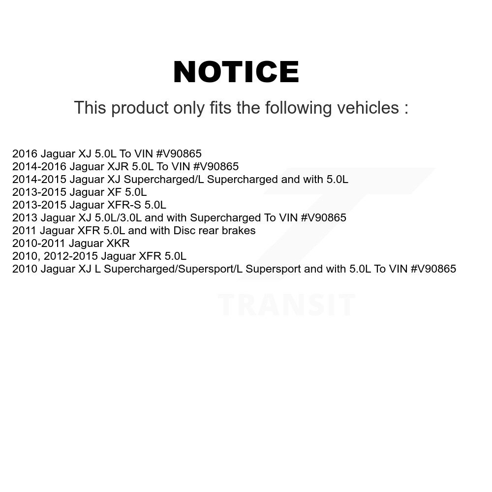 Rear Ceramic Disc Brake Pads And Wear Sensors Kit For Jaguar XF XJ XFR XKR XFR-S XJR KTW-101205 - Image 2