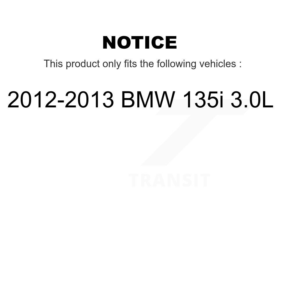 Rear Ceramic Disc Brake Pads And Wear Sensors Kit For 2012-2013 BMW 135i 3.0L KTW-101211 - Image 2