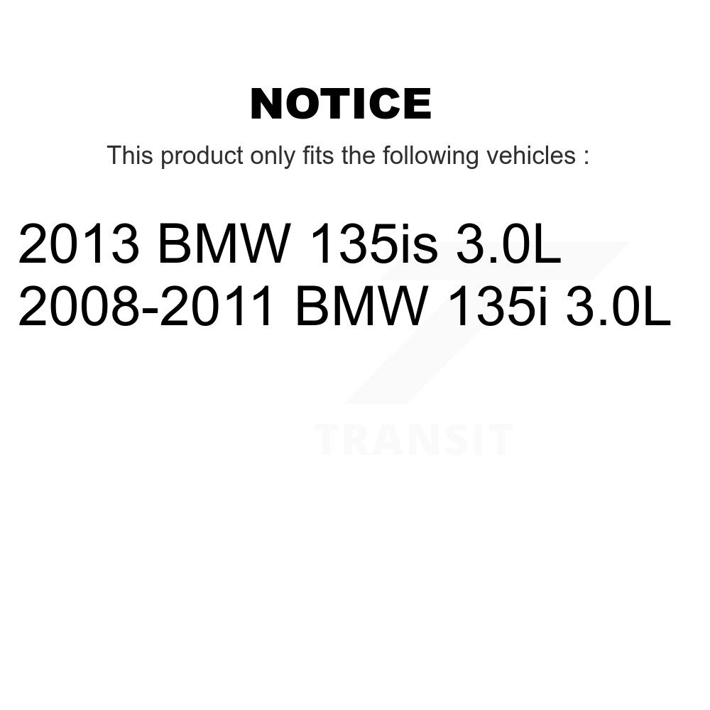 Rear Ceramic Disc Brake Pads And Wear Sensors Kit For BMW 135i 135is 3.0L KTW-101278 - Image 2