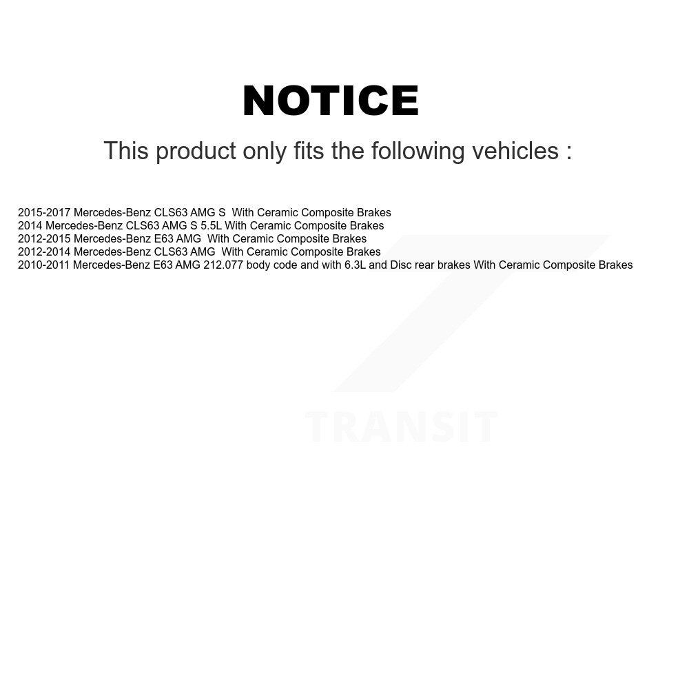Rear Ceramic Disc Brake Pads And Wear Sensors Kit For Mercedes-Benz CLS63 AMG S E63 KTW-101303 - Image 2