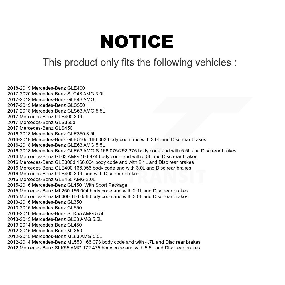 Rear Ceramic Brake Pads Wear Sensor Kit For Mercedes-Benz ML350 GLE400 GLE350 GL350 GLE43 KTW-101343 - Image 2