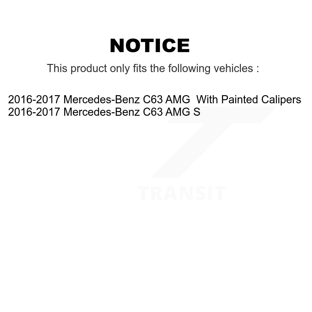 Rear Ceramic Disc Brake Pads And Wear Sensors Kit For 2016-2017 Mercedes-Benz C63 AMG S KTW-101348 - Image 2