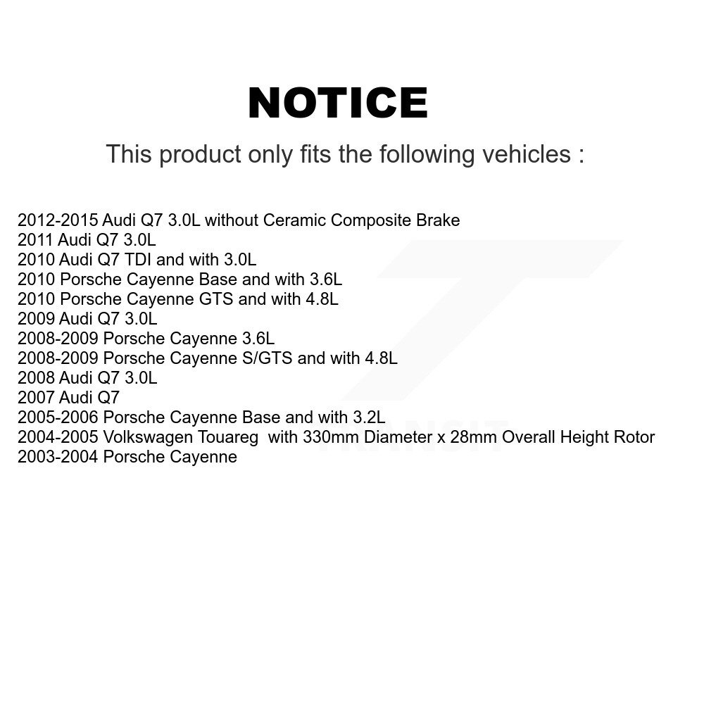 Rear Ceramic Brake Pad And Wear Sensor Kit For Audi Q7 Porsche Cayenne Volkswagen Touareg KTW-101366 - Image 2