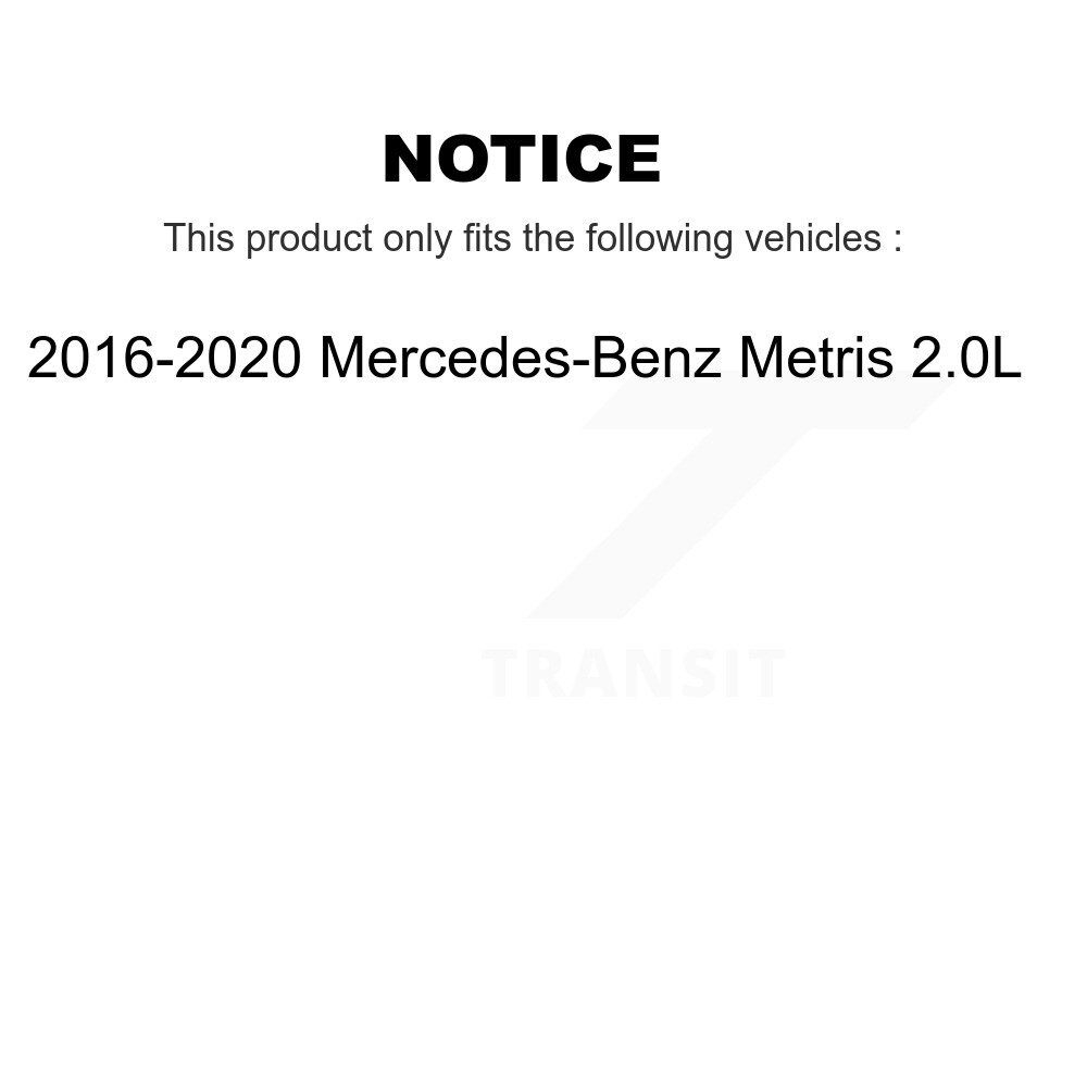 Front Rear Ceramic Brake Pads & Extra Wear Sensor Kit For 16-20 Mercedes-Benz Metris 2.0L KTW-101405 - Image 2
