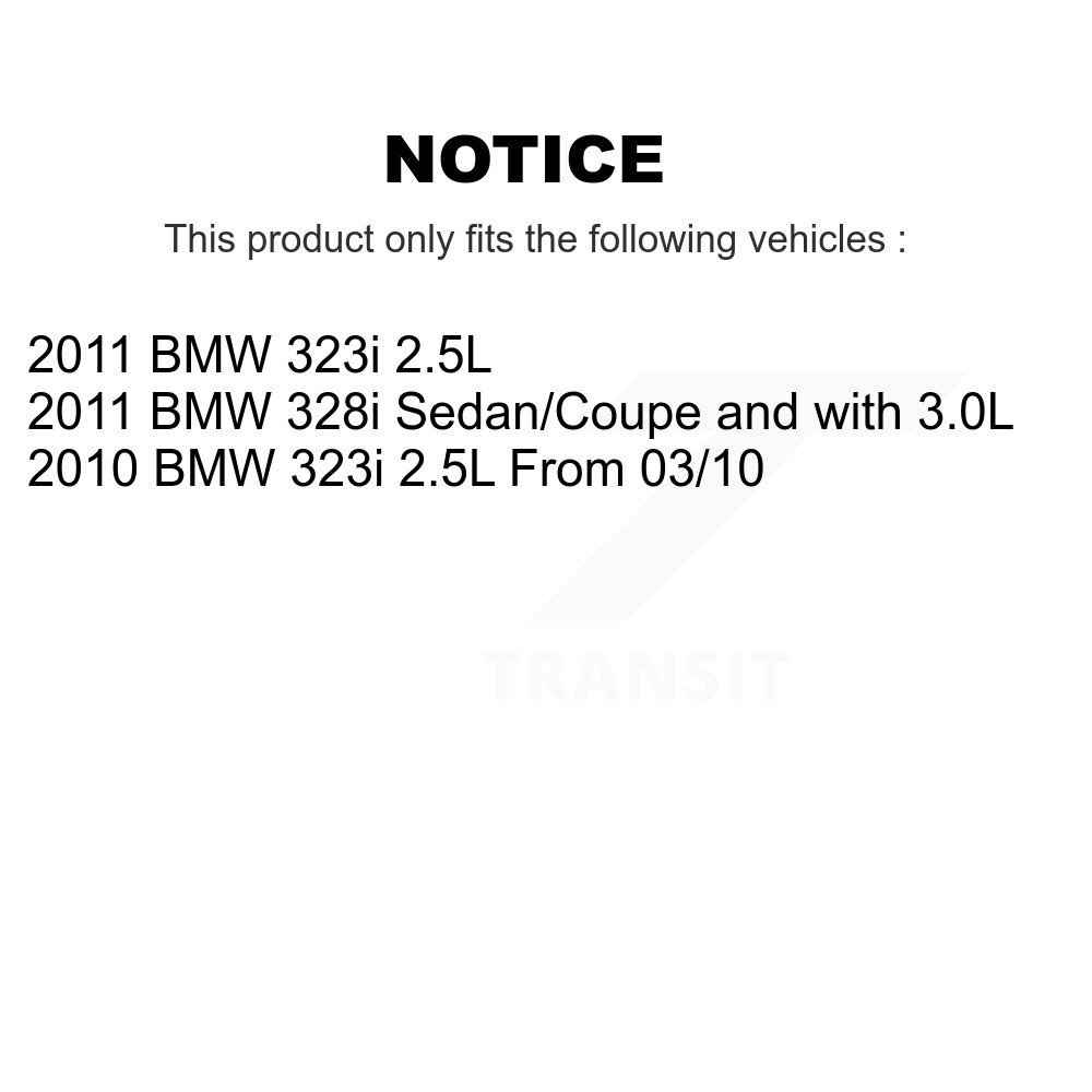Front Rear Ceramic Disc Brake Pads And Extra Wear Sensors Kit (7Pc) For BMW 328i KTW-101476 - Image 2