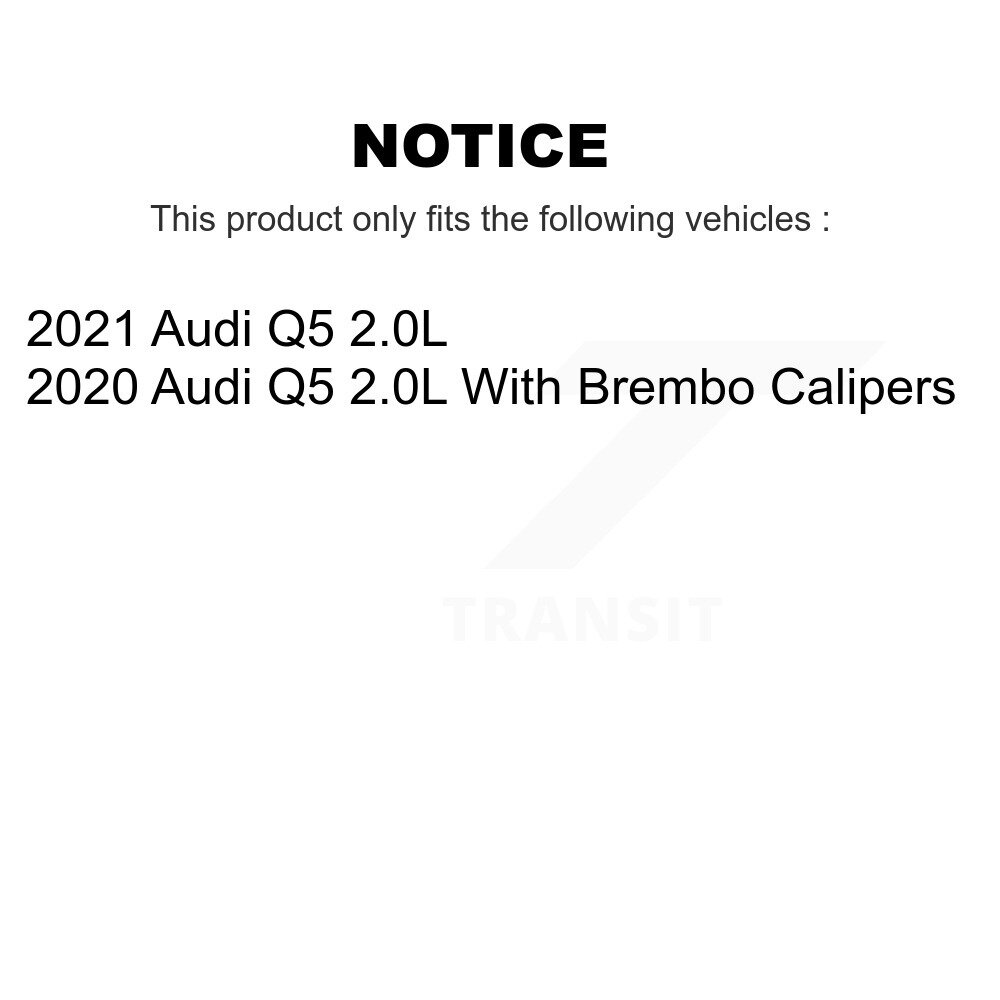 Front Ceramic Disc Brake Pads And Wear Sensors Kit For Audi Q5 2.0L KTW-101560 - Image 2