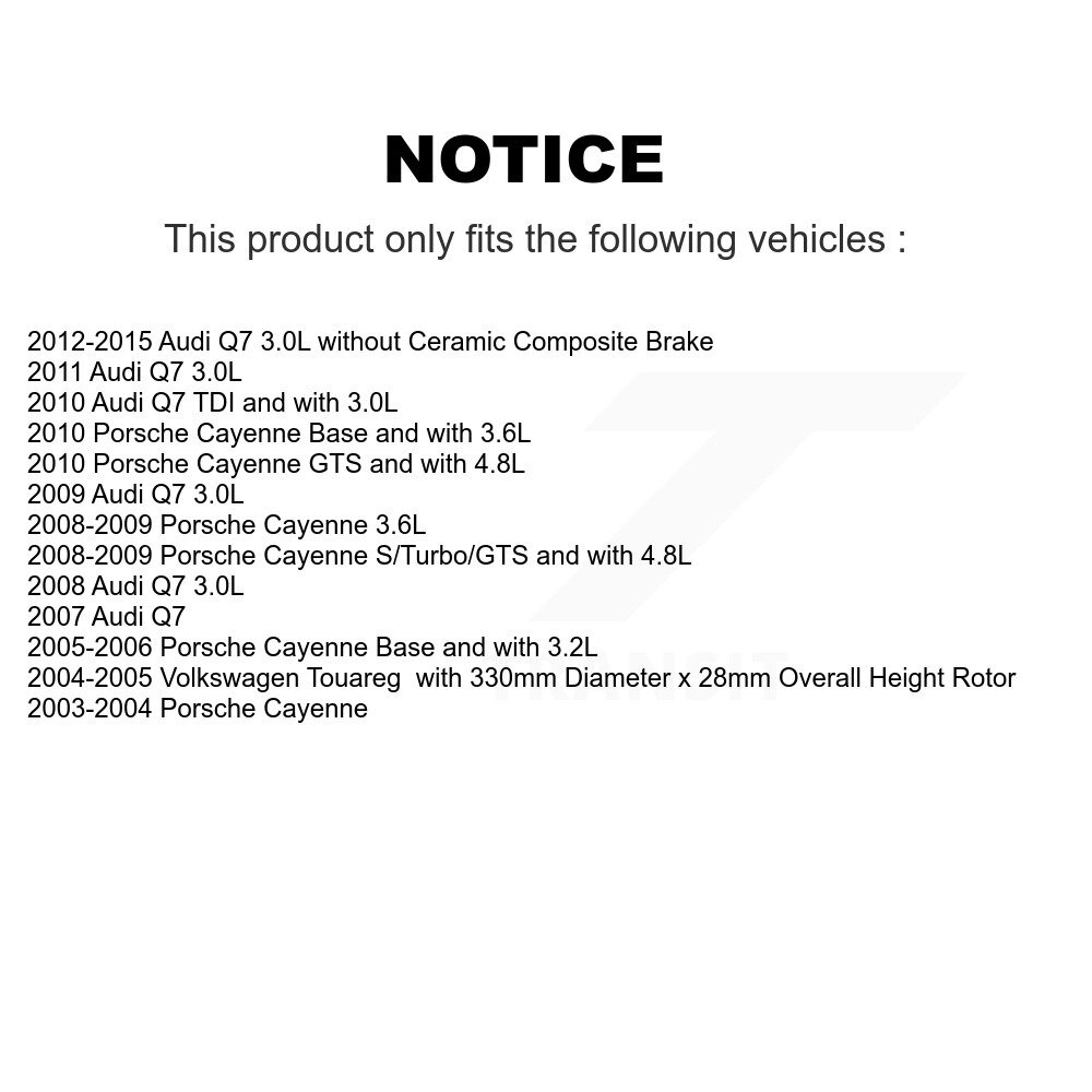Rear Ceramic Brake Pad And Wear Sensor Kit For Audi Q7 Porsche Cayenne Volkswagen Touareg KTW-101593 - Image 2