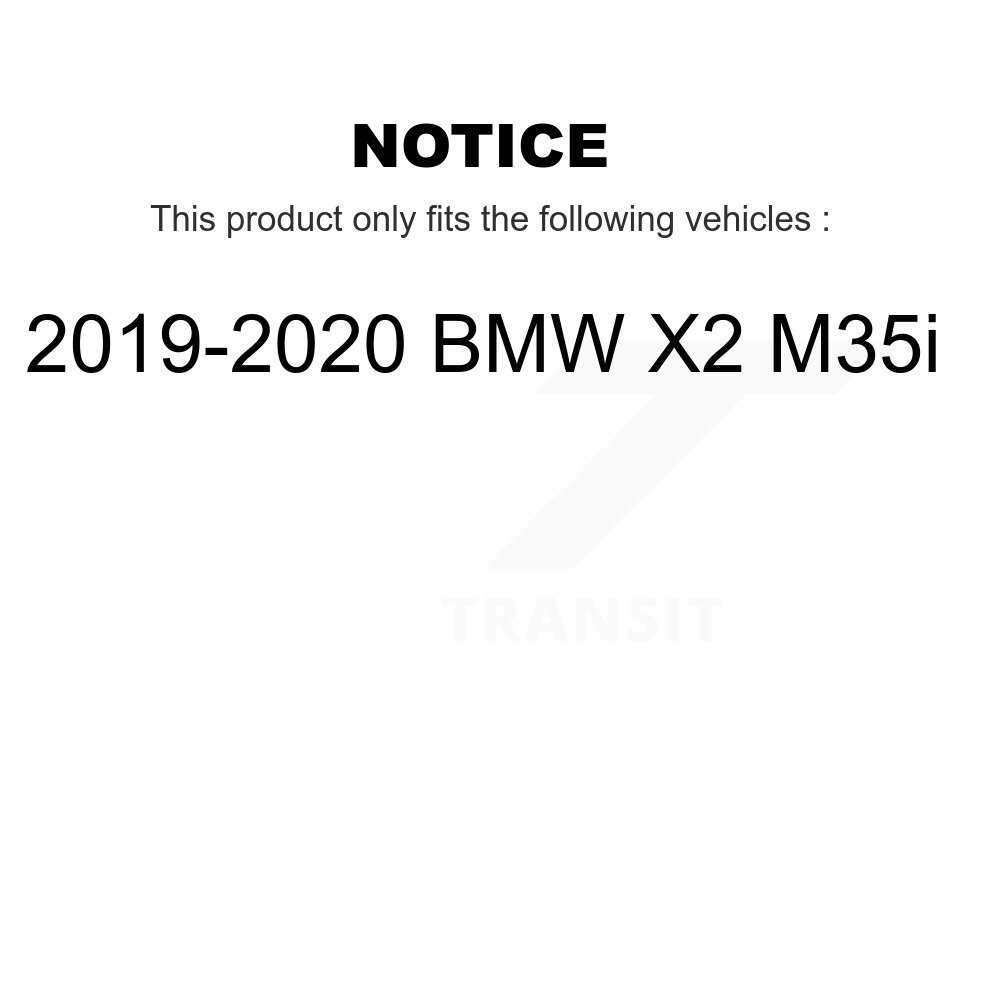 Front Rear Ceramic Disc Brake Pads And Wear Sensors Kit For 2019-2020 BMW X2 M35i KTW-101618 - Image 2