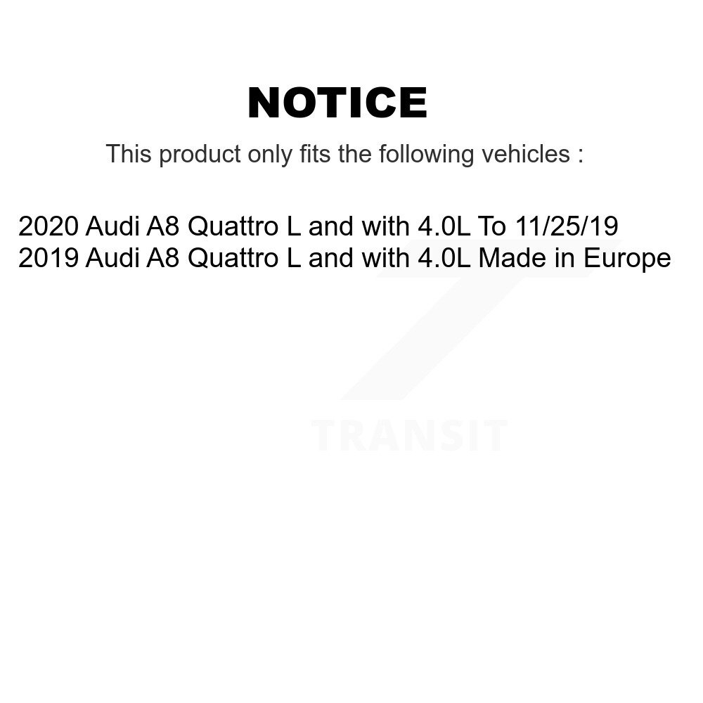 Front Rear Ceramic Disc Brake Pads And Wear Sensors Kit For Audi A8 Quattro L with 4.0L KTW-101671 - Image 2