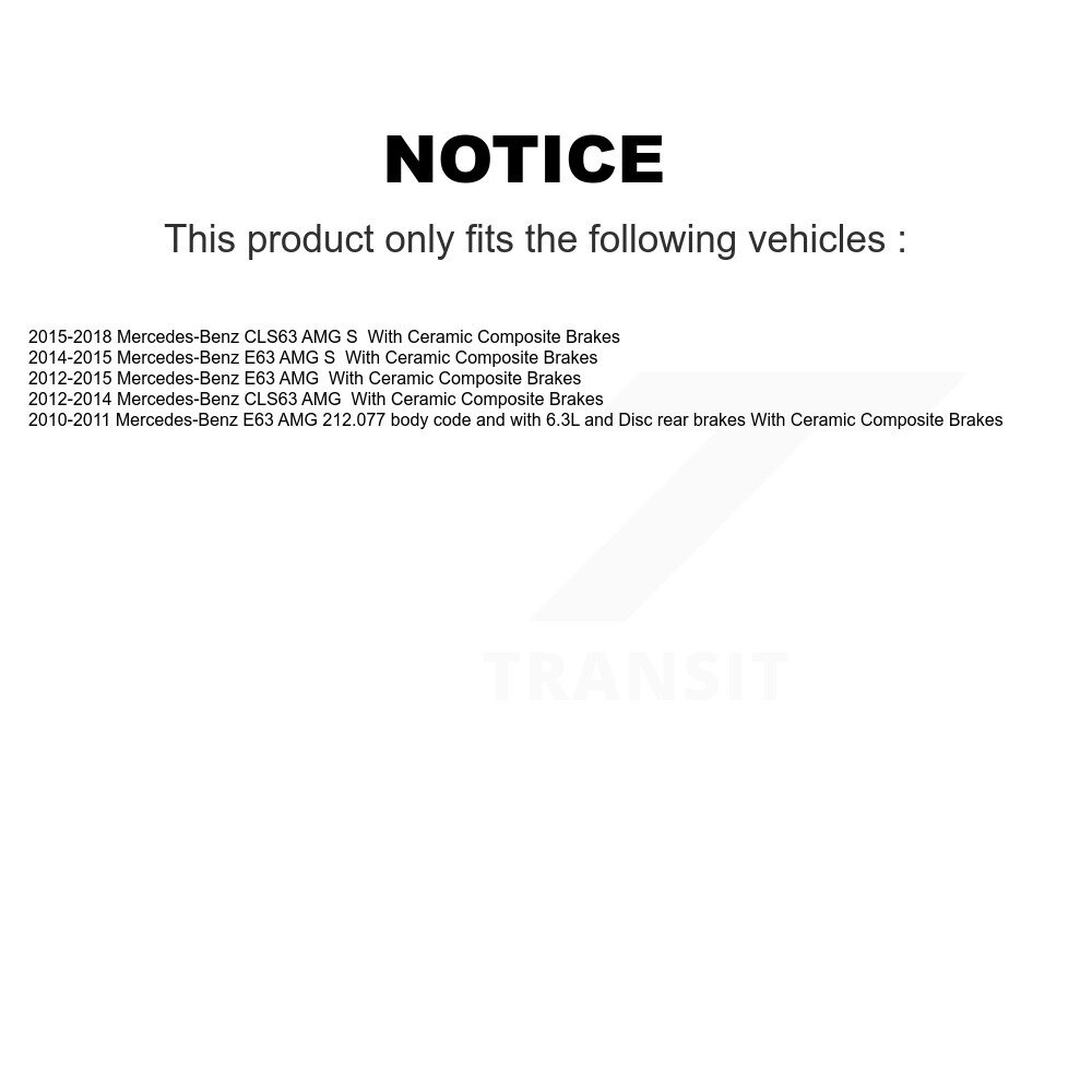 Front Rear Ceramic Disc Brake Pad Wear Sensor Kit (5Pc) For Mercedes-Benz E63 AMG CLS63 S KTW-101790 - Image 2
