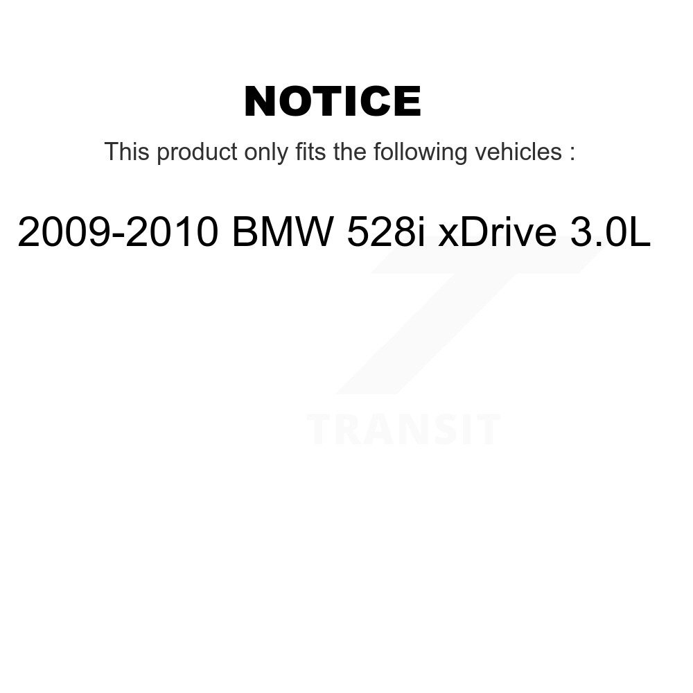 Front Rear Ceramic Brake Pad & Extra Wear Sensor Kit (5Pc) For 09-10 BMW 528i xDrive 3.0L KTW-101800 - Image 2