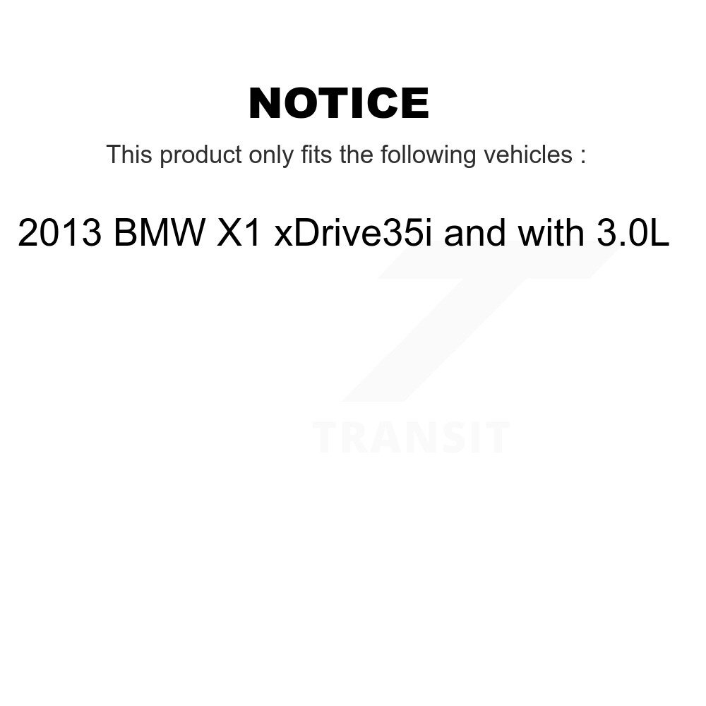 Front Ceramic Disc Brake Pads & Extra Wear Sensor Kit For 2013 BMW X1 xDrive35i with 3.0L KTW-101828 - Image 2