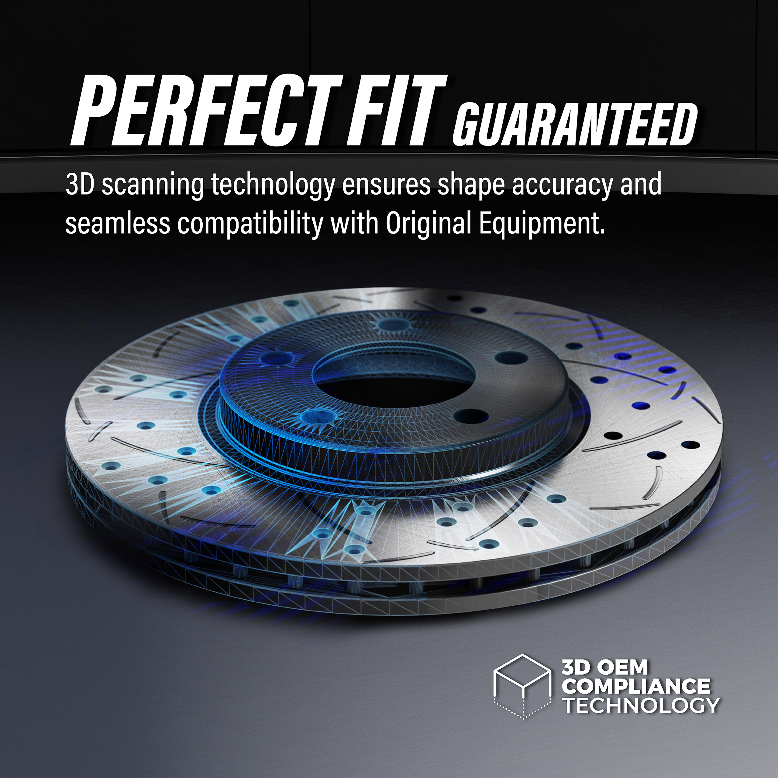 Front Coated Drilled Slotted Disc Brake Rotors Pair For Mazda 3 Sport FWD KD-100705 - Image 10