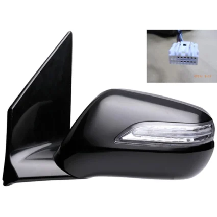 Door Mirror Assembly Left Power w/o Power Liftgate Black w/Cover for Acura MDX 2007–2009