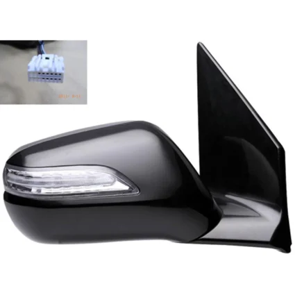 Door Mirror Assembly Right Power w/o Power Liftgate Black w/Cover for Acura MDX 2007–2009