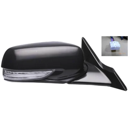 Door Mirror Assembly Right Power Heated w/Memory w/Signal Crystal Black for Acura TL 2009–2014