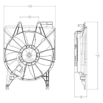 A/C Condenser Fan Assembly Condenser Fan Assembly for Acura RDX 2007–2010