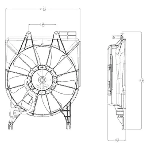 A/C Condenser Fan Assembly Condenser Fan Assembly for Acura RDX 2007–2010