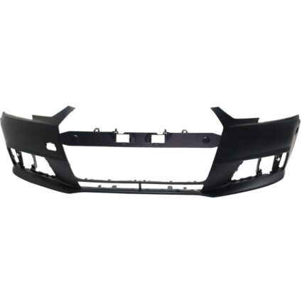 Bumper Cover Front w/o S-Line Pkg w/o Headlamp Washers w/o Parallel Park w/o Parking Aid Primed for Audi A4 2017–2019