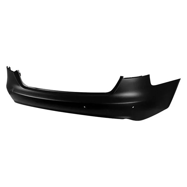 Bumper Cover Rear w/Parking Aid Sensors w/o S-Line Pkg Primed CAPA for Audi A4 Sedan 2013–2016