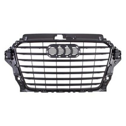 Grille Assembly w/o S-Line Pkg Matte Black for Audi A3 2015–2016