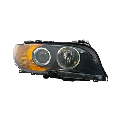 Headlight Assembly Composite Right Halogen w/Yellow Turn Indicator From 3/03 for BMW 325Ci Convertible Coupe 2003–2006