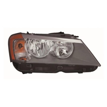 Headlight Assembly Composite Right F25 Halogen for BMW X3 2011–2014