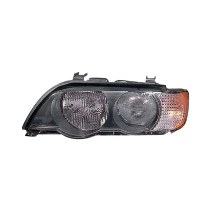 Headlight Lens Housing Left Halogen w/White Turn Signals for BMW X5 2000–2003