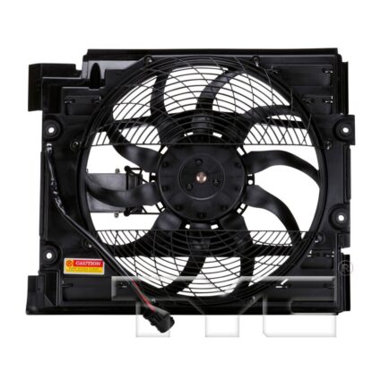 A/C Condenser Fan Assembly Includes Motor/Blade/Shroud for BMW 525i 2001–2003