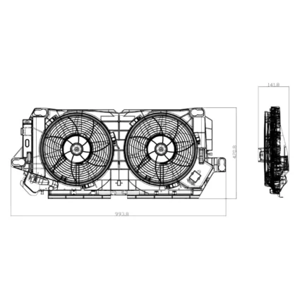 Engine Cooling Fan Assembly 400 Watt for BMW X3 2004–2010