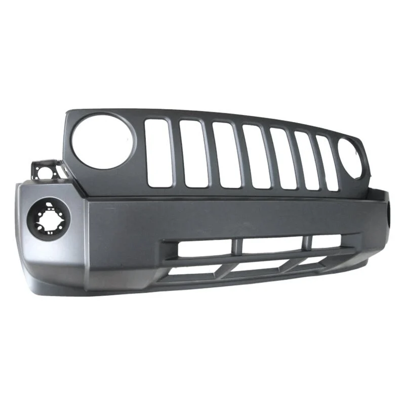 Bumper Cover Front w/o Chrome w/o Tow Hooks Primed CAPA for Jeep Patriot 2007–2010