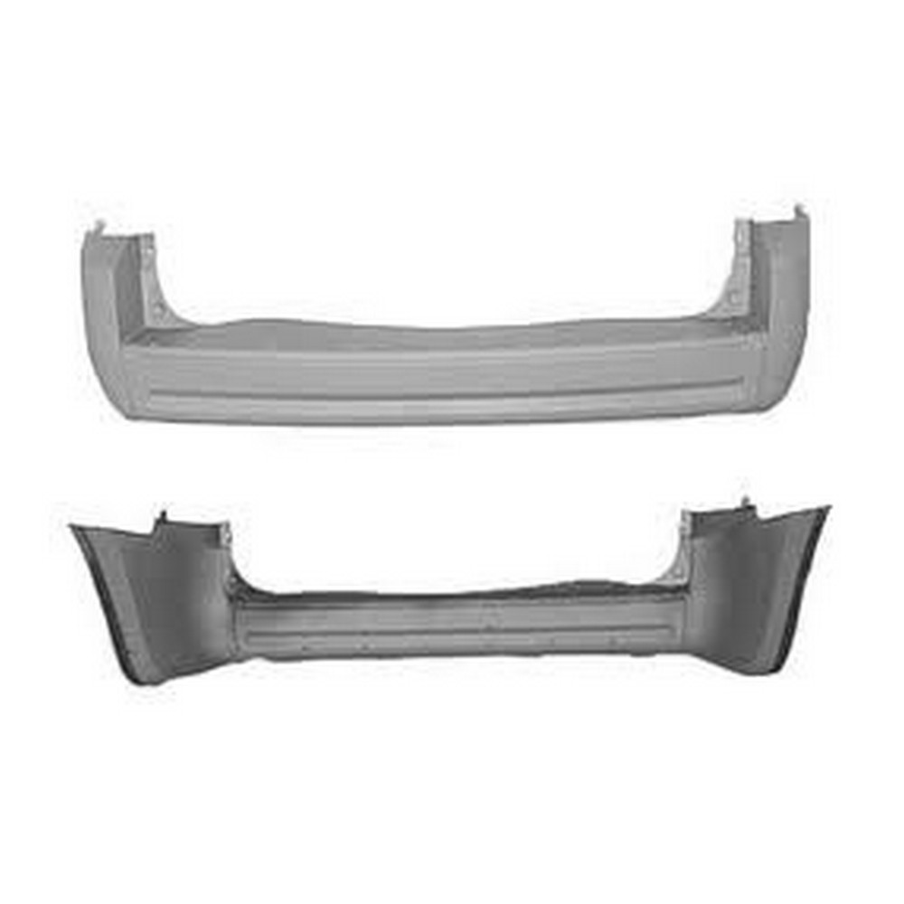 Bumper Cover Rear w/Parking Sensor w/o Chrome Insert Primed CAPA for Dodge Grand Caravan 2008–2010