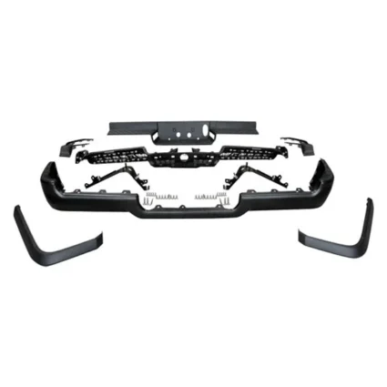Bumper Assembly Rear Single Exhaust w/o Parking Sensor Primed for Ram 1500 Limited Laramie Sport Big Horn Lone Star SLT SXT Tradesman Laramie Longhorn HFE Longhorn Laramie Sport ST Hemi Sport Special Service TRX Limited Longhorn TRX Launch Edition Big Horn OffRoad 2019–2024