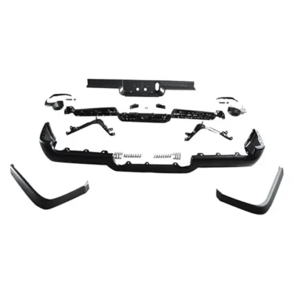 Bumper Assembly Rear Single Exhaust w/o Adv Park w/o Parking Sensor Black for Ram 1500 Rebel 2019–2024